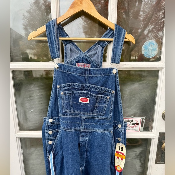 VTG Deadstock Youth Revolt Overalls w/ Side Stripes sz18 - Picture 6 of 9
